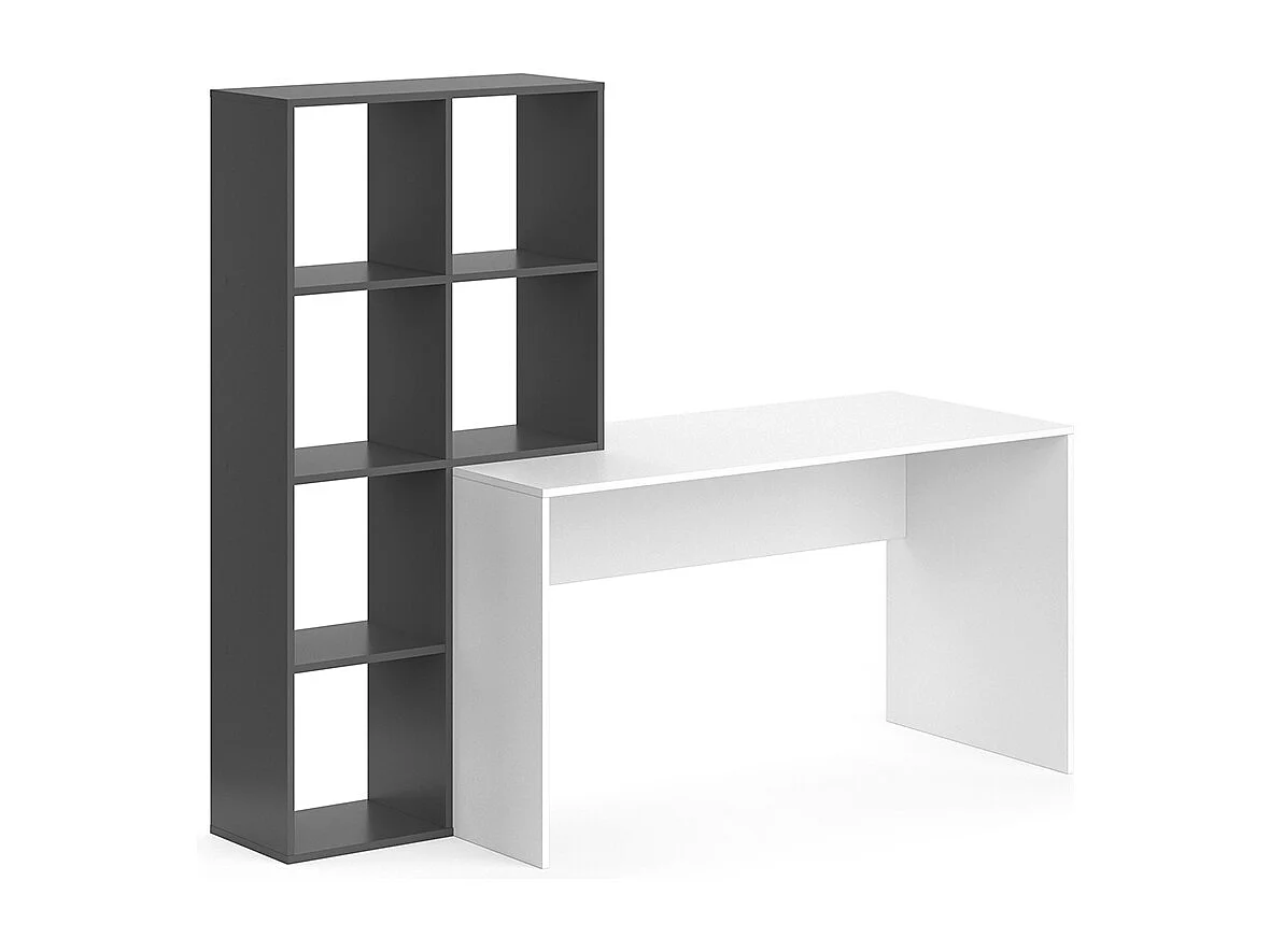 Biurko biały/antracyt 166.8x59x143 mara 4783464 - obrazek 1