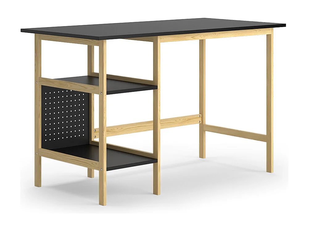 Biurko czarny 120x60x75 elvia 4783522 - obrazek 1