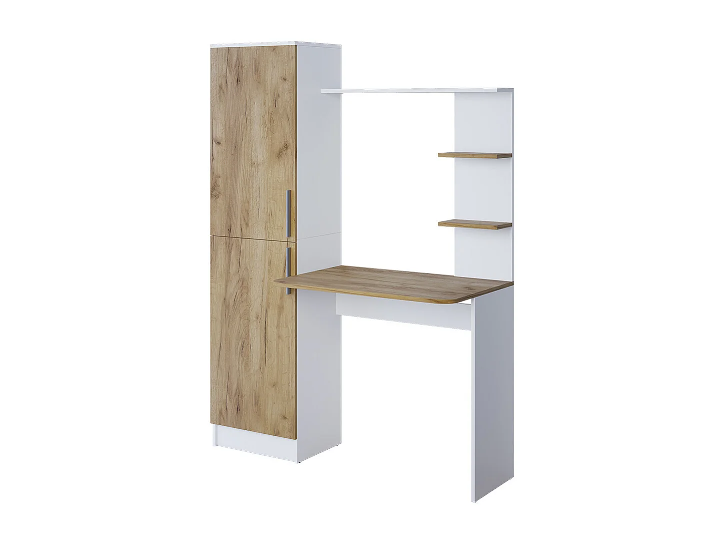 Biurko biały/złoty dąb 122.9x52x168.5 tessa 4783501 - obrazek 1