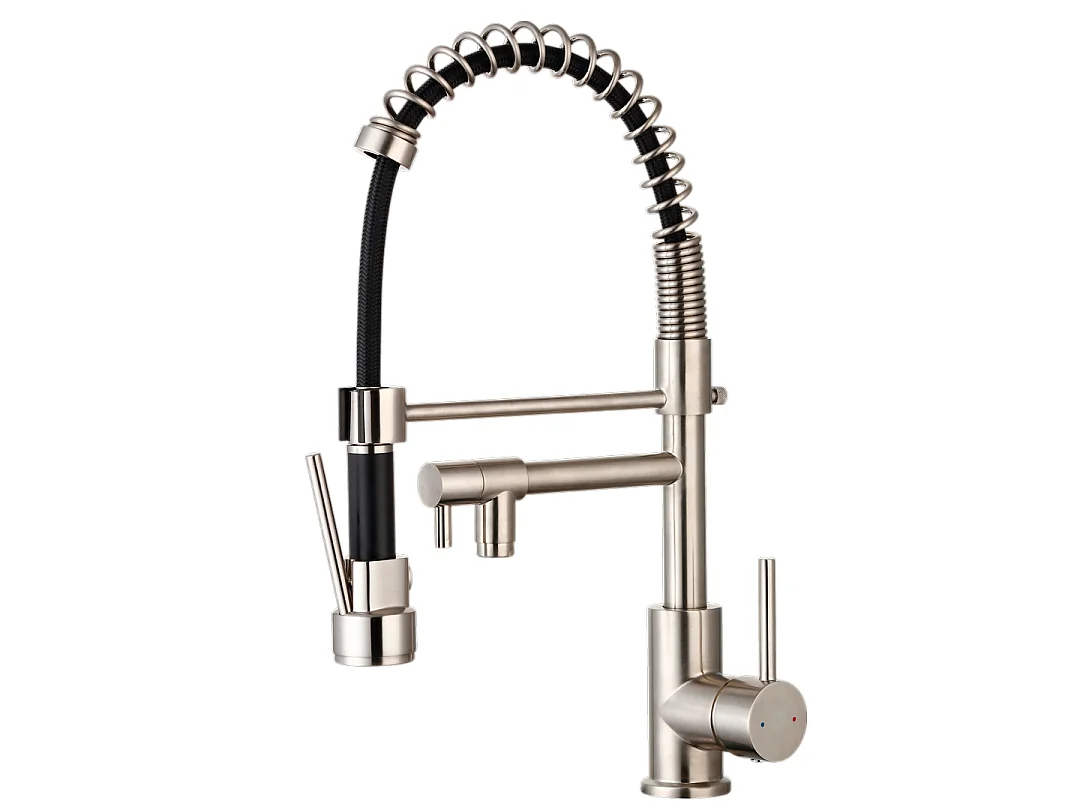 Logus bateria zlewozmywakowa z ruchomą słuchawką prysznicową, styl inox – Essebagno 4898117