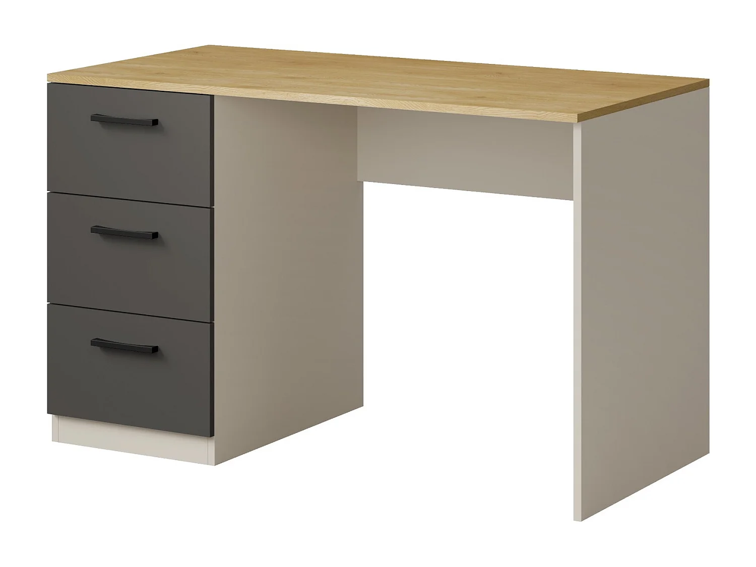 Biurko proste z szufladami Billz 3S 120 Kaszmir/Dąb Cremona 4901047