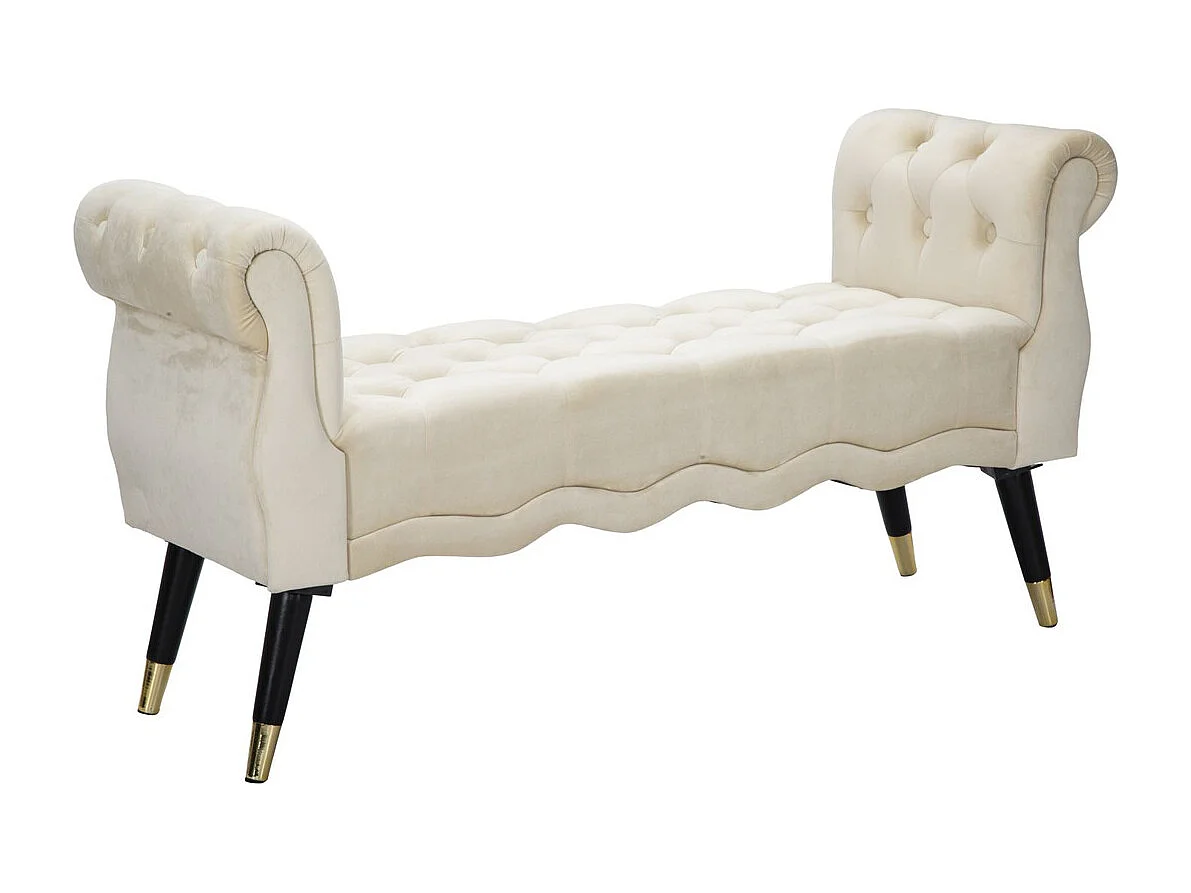 Ławka VKH297, Beżowy, 120x40x60 cm, Kendra Home 4903956 - obrazek 1
