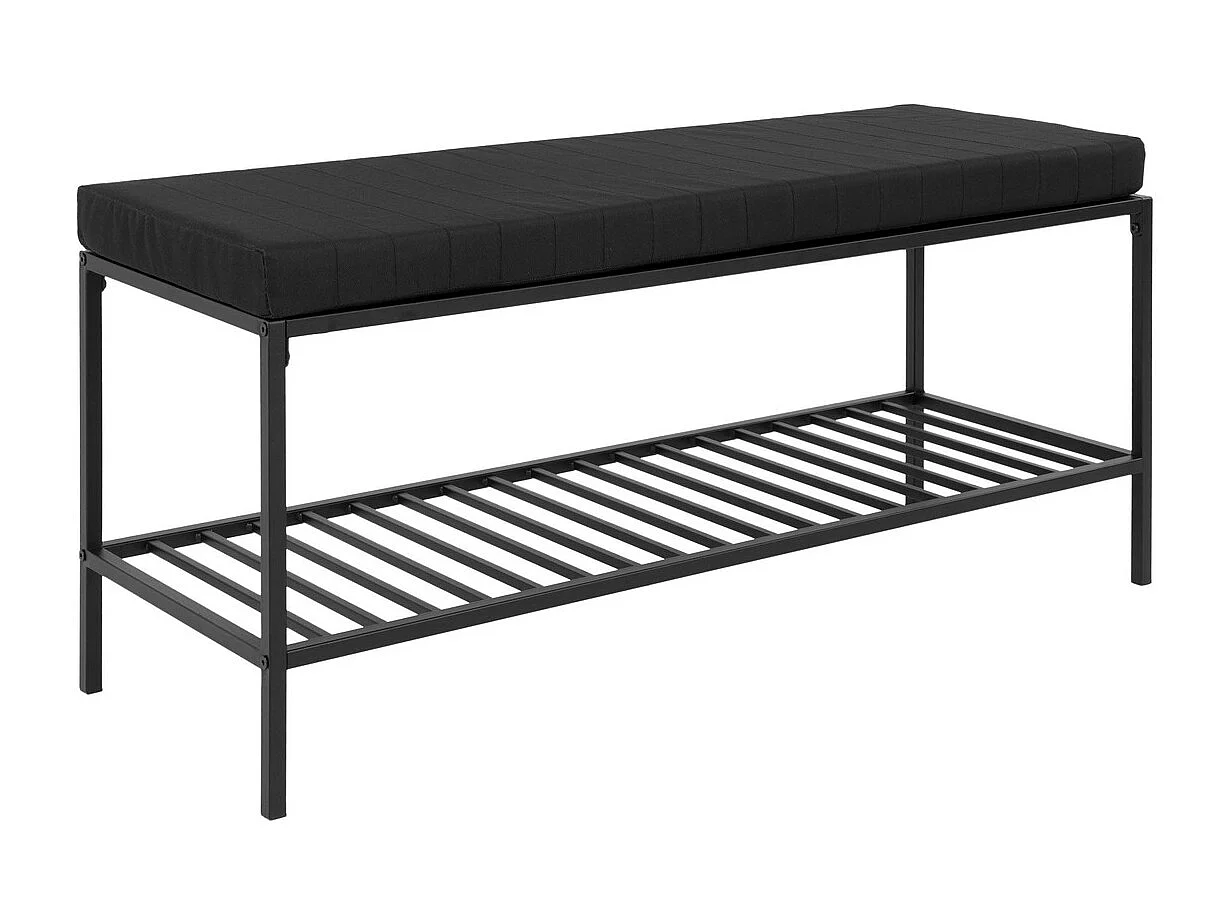 Ławka Życie, Czarny, 36x100x48,5 cm, Kendra Home 4903959 - obrazek 1