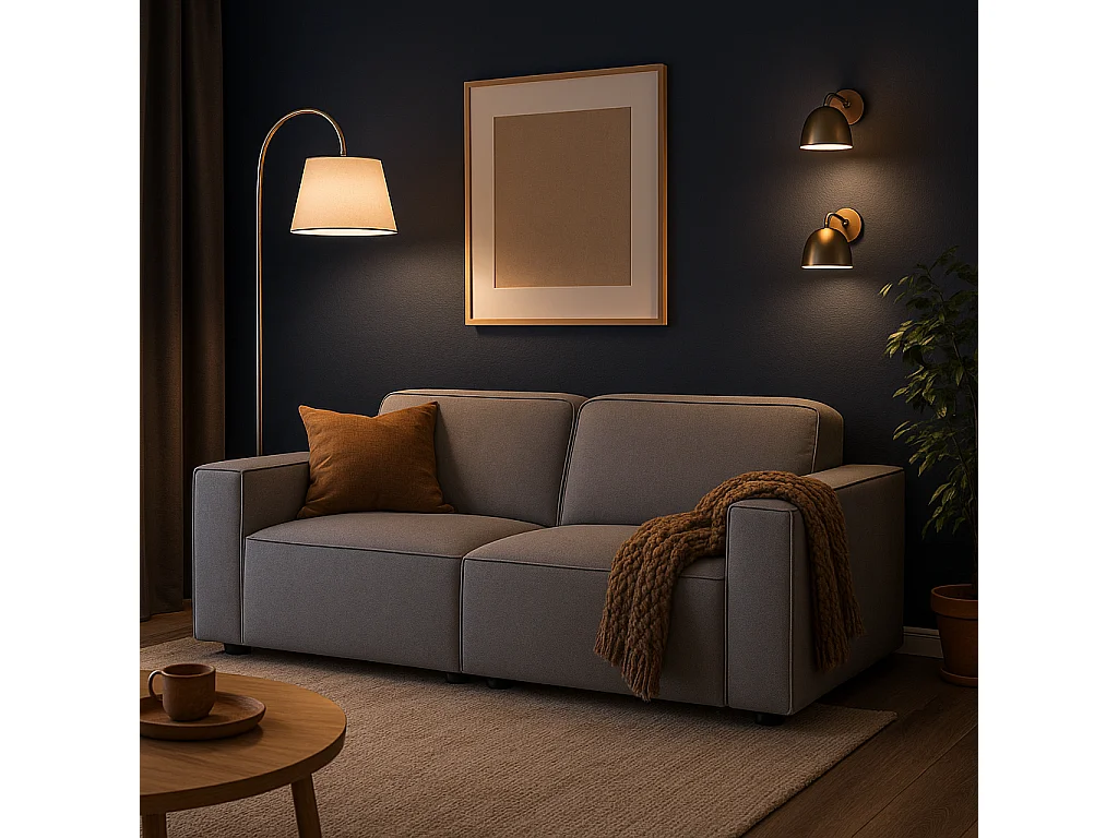Cursal sofa 2 osobowa 204x102x70 cm szary Raven 7 4630334 - obrazek 1