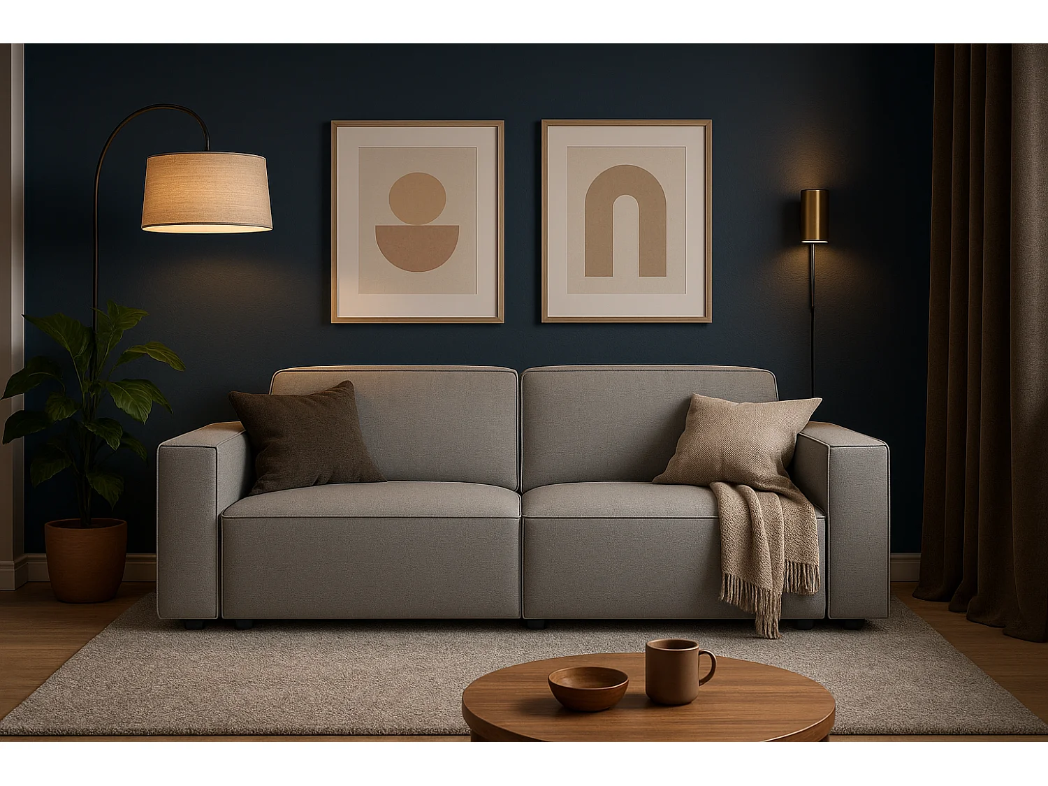 Cursal sofa 3 osobowa 244x102x70 cm szary Raven 7 4630335 - obrazek 1