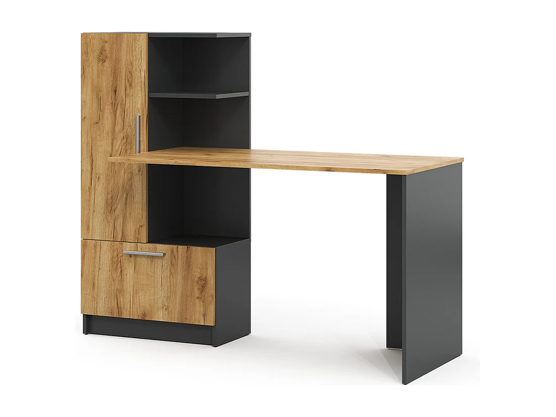 Biurko antracyt/złoty dąb 150x59x120 tomy 4844605