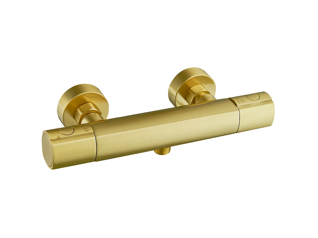 Carra termostatyczna bateria prysznicowa szczotkowane złoto – Essebagno 4917124