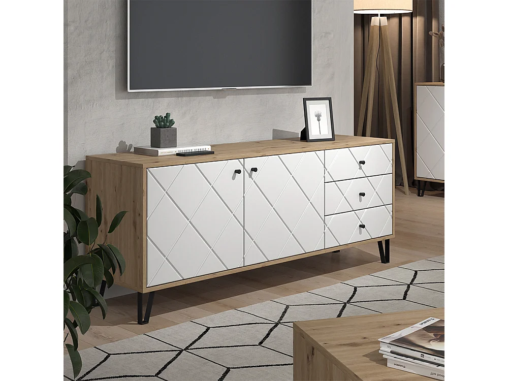 Lowboard dąb rzemieślniczy 150.2×40.1×60.2 nizza 4784172