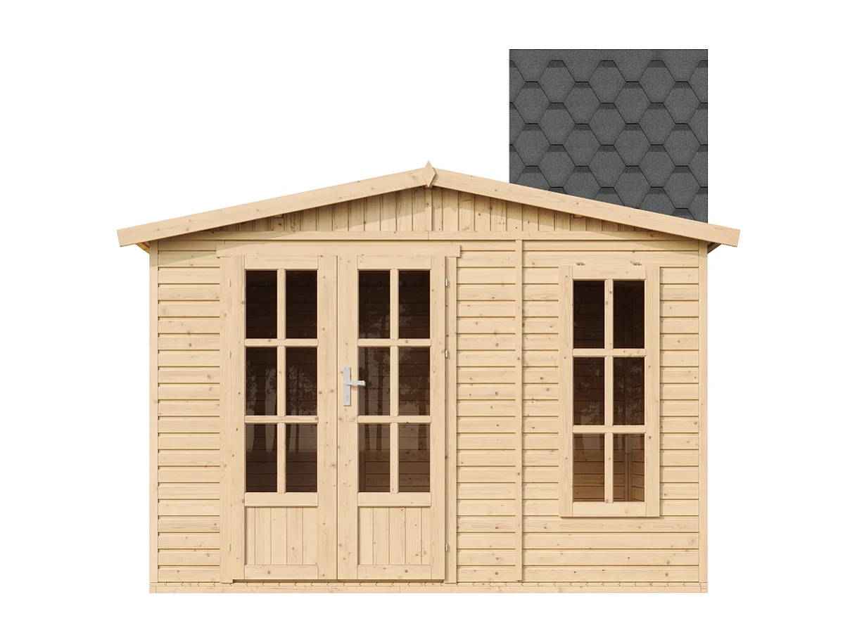 Biuro ogrodowe z podłogą i płytkami - M334FB+H334FBBLACK 4920765 - obrazek 1