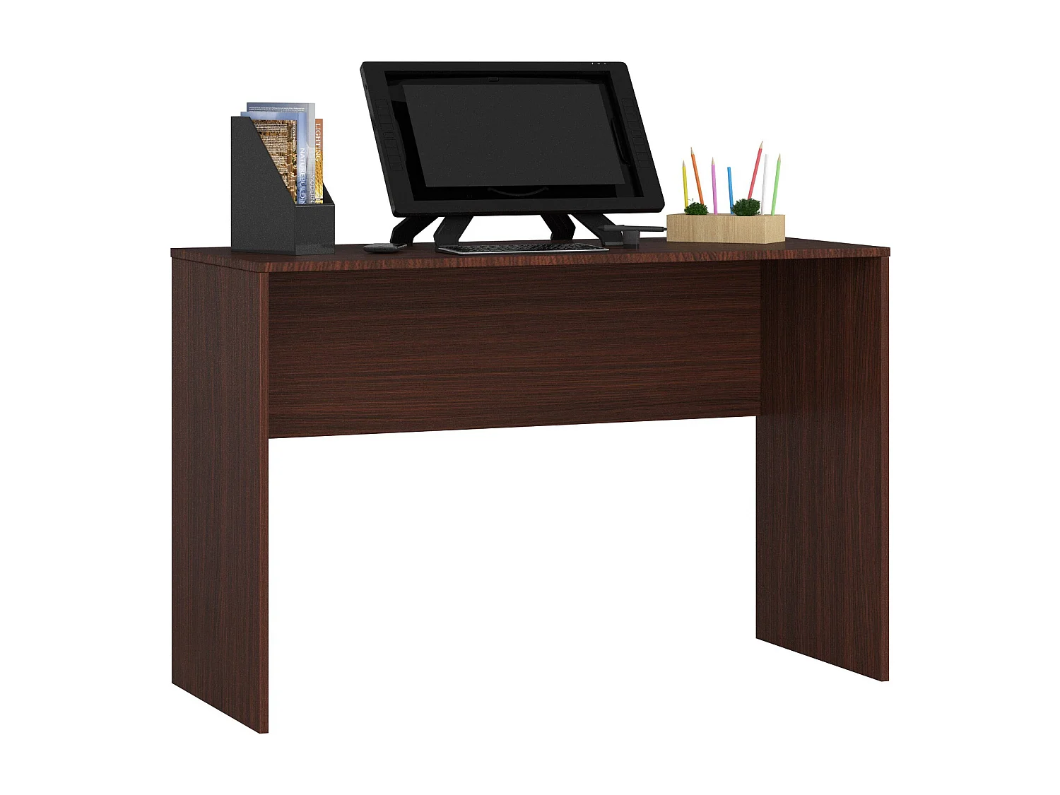 Biurko AKORD B17 Wenge 120 cm kolor Wenge mat 120x50x79 cm 1870905