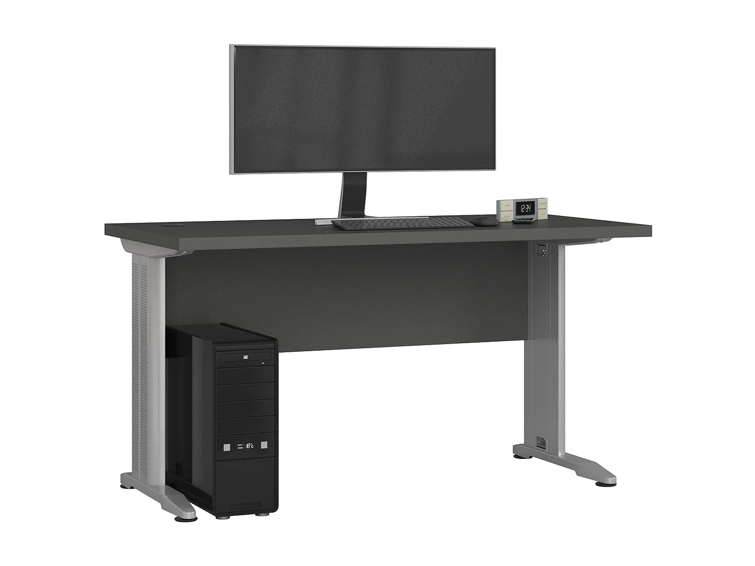 Biurko AKORD BM135 Grafit Szary 135 cm kolor Grafit Szary mat 135x60x76 cm 1870809