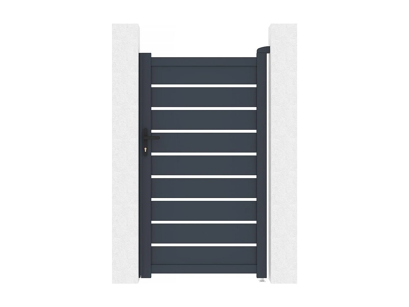 Brama aluminiowa „Bastien” – 100 x 176 cm – Antracyt 1535669