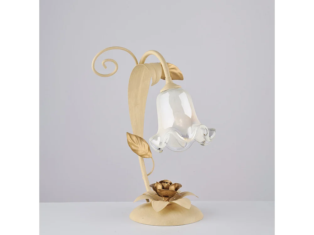 Lampa koszykowa z żelaza lakierowanego na kolor kości słoniowej, 1 lampa, H.34 Ø25 BL274-LT-AV 3717237