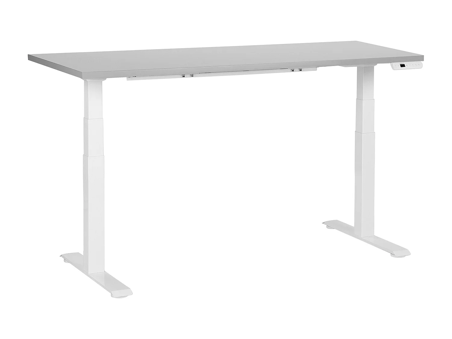 Biurko regulowane elektrycznie 160 x 72 cm szaro-białe DESTINES 2644681