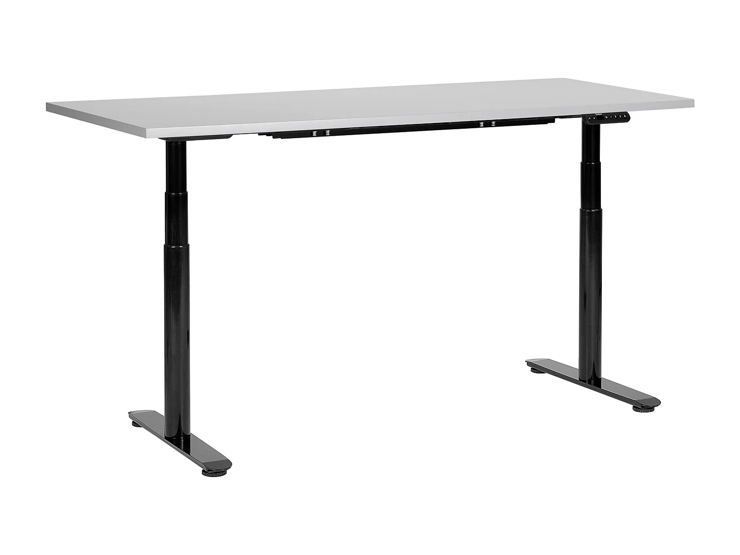 Biurko regulowane elektrycznie 160 x 72 cm szaro-czarne DESTINAS 2644717