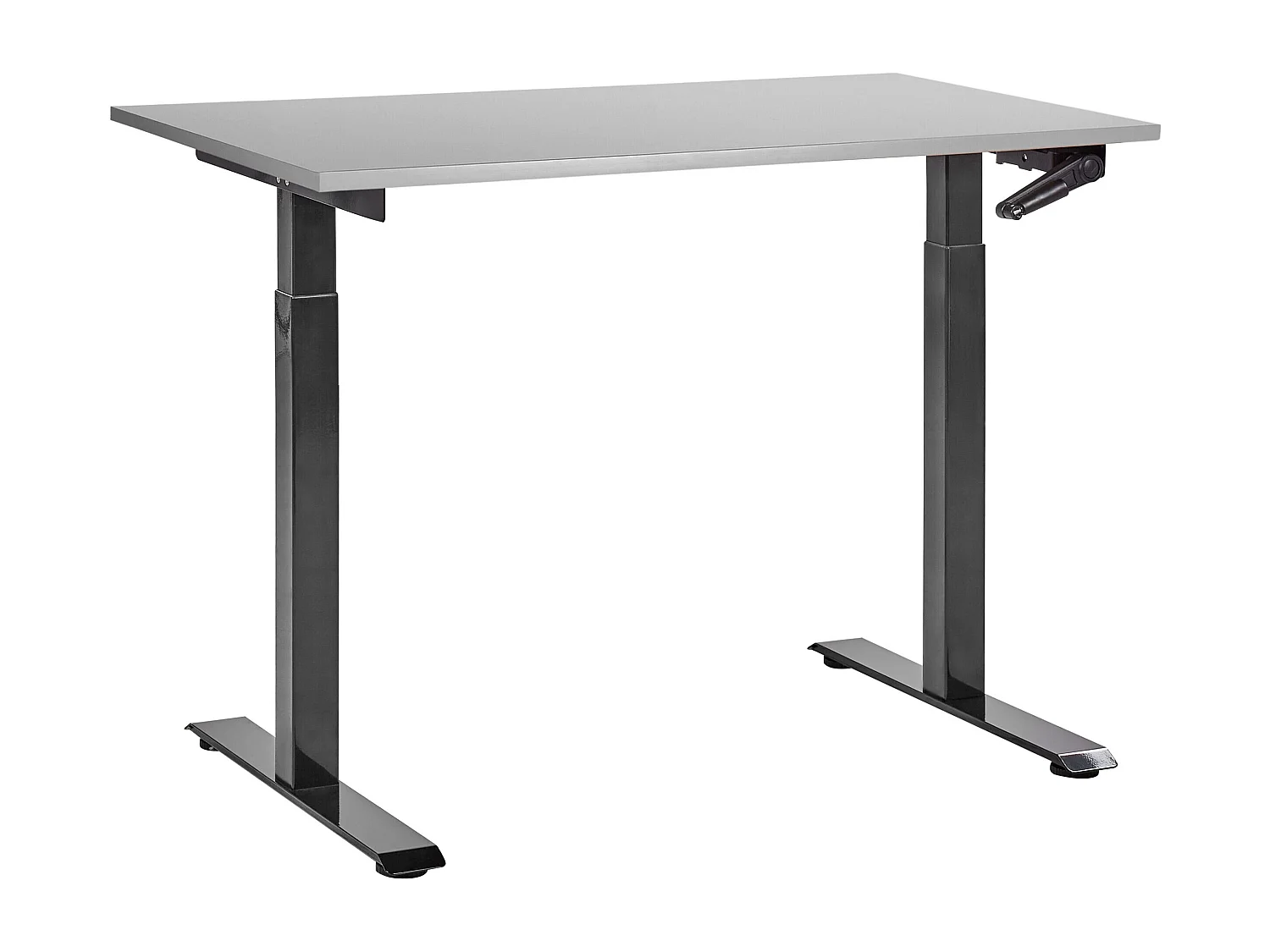 Biurko regulowane manualnie 120 x 72 cm szaro-czarne DESTINES 2551389