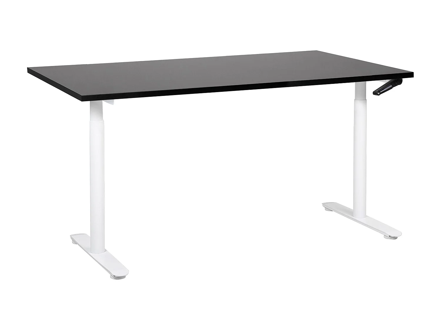 Biurko regulowane manualnie 160 x 72 cm czarno-białe DESTINAS 2551353