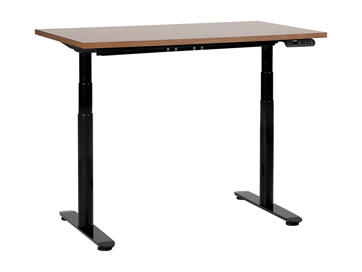 Biurko regulowane elektrycznie 120 x 72 cm ciemne drewno z czarnym DESTINAS 2644665