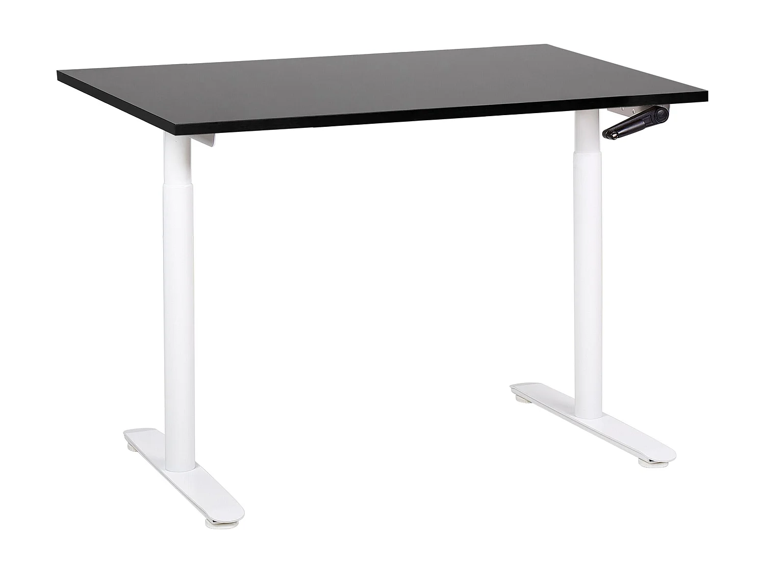 Biurko regulowane manualnie 120 x 72 cm czarno-białe DESTINAS 2551359