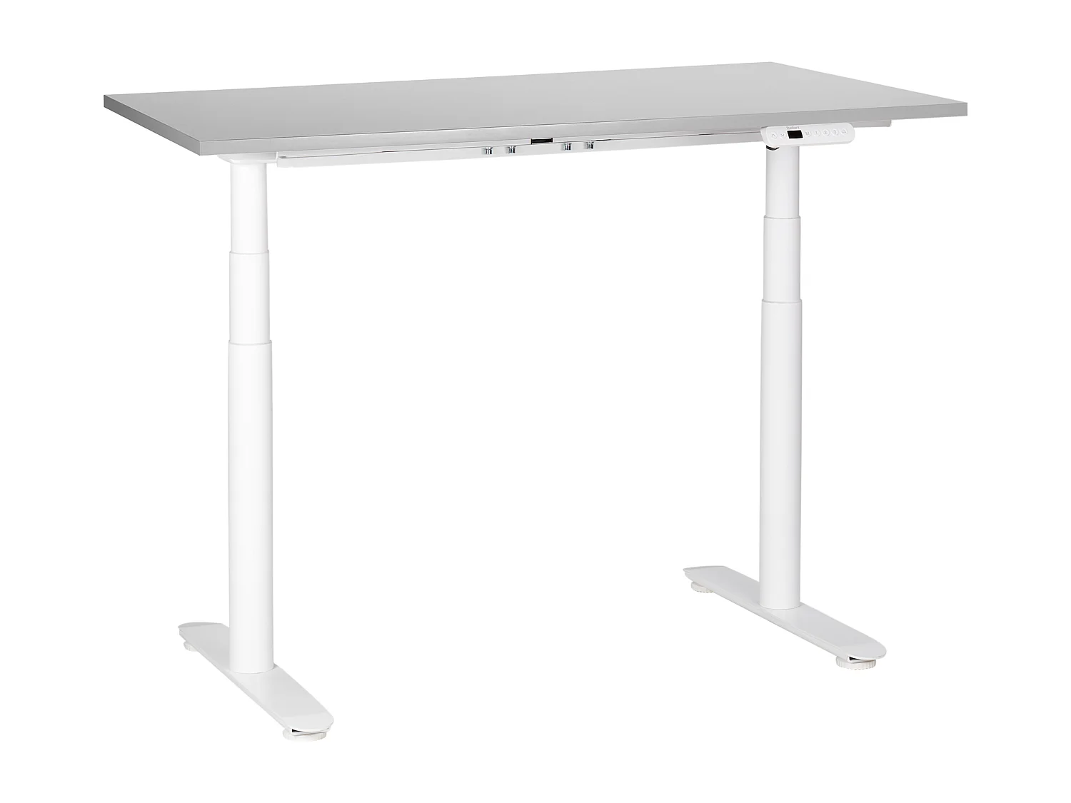 Biurko regulowane elektrycznie 120 x 72 cm szaro-białe DESTINAS 2644675