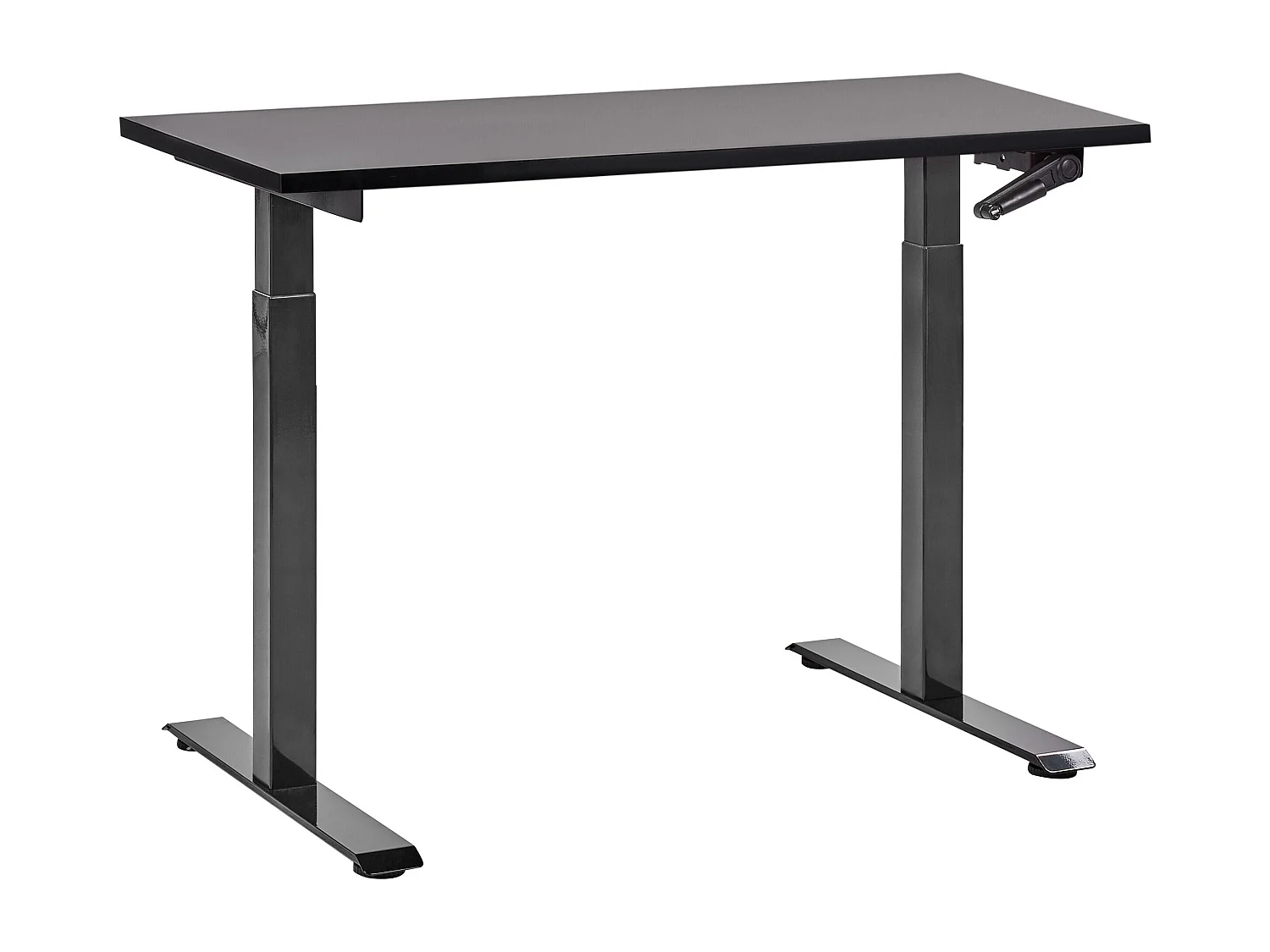 Biurko regulowane manualnie 120 x 72 cm czarne DESTINES 2551381