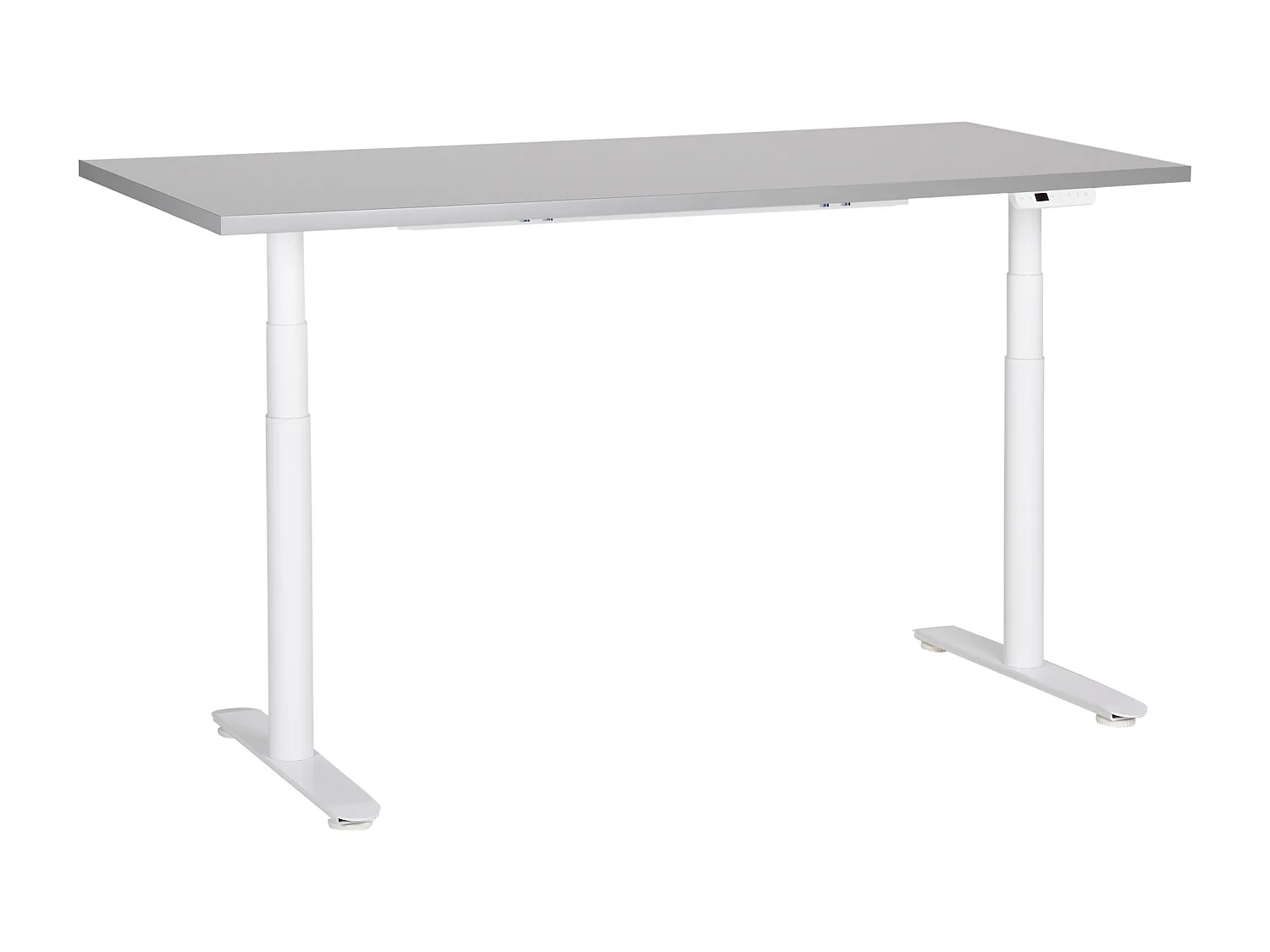 Biurko regulowane elektrycznie 160 x 72 cm szaro-białe DESTINAS 2644721