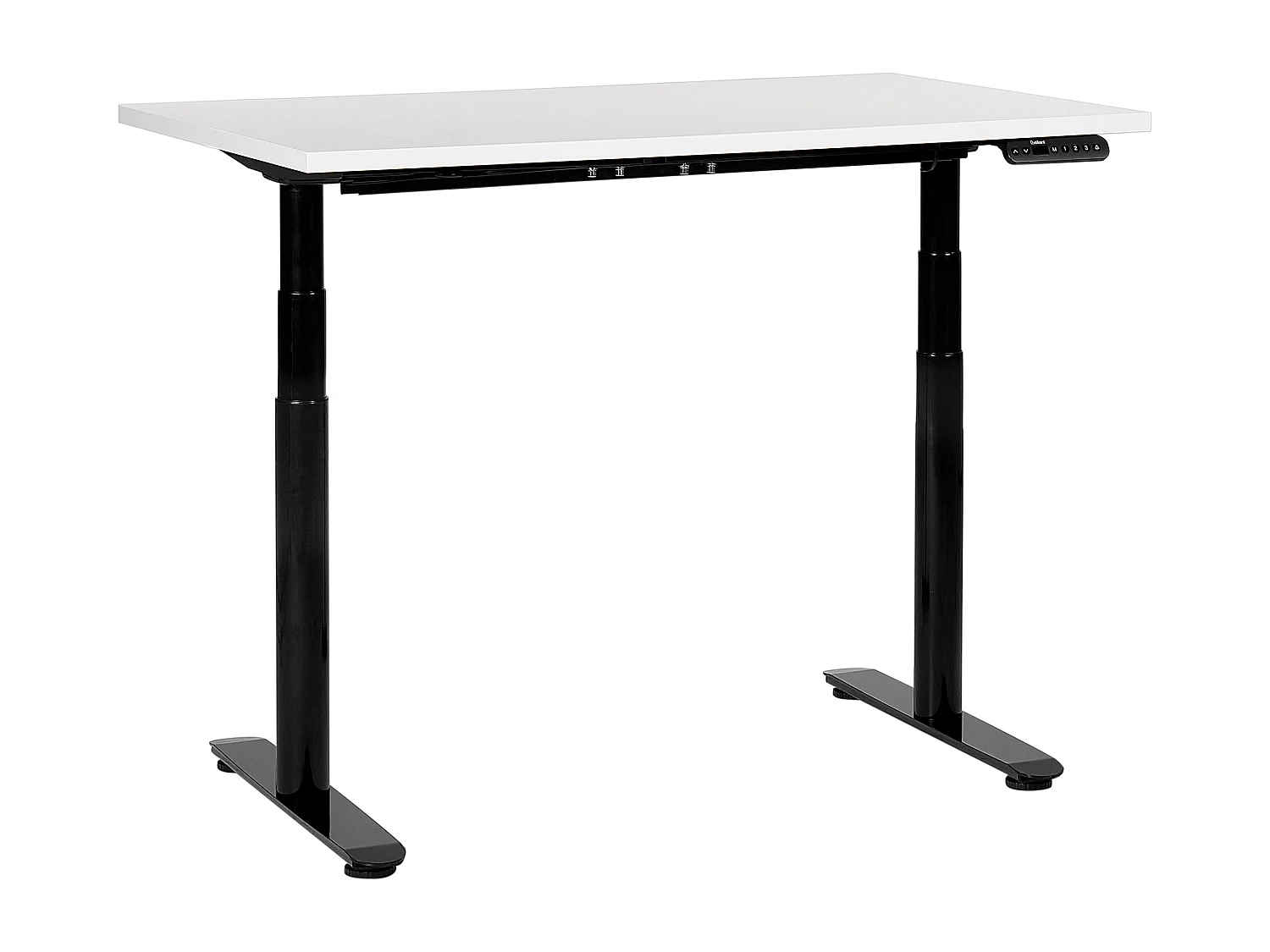Biurko regulowane elektrycznie 120 x 72 cm biało-czarne DESTINAS 2644701