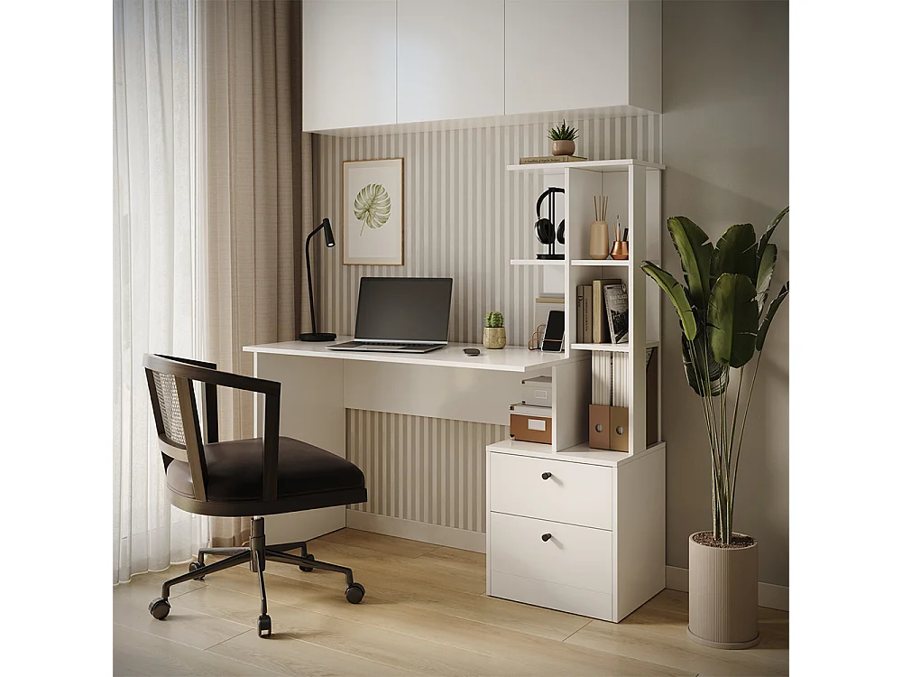 Biurko biały 136x55x138 denton 4783497
