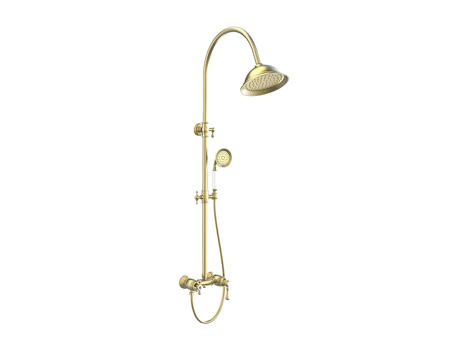 Leeds kolumna prysznicowa mechaniczna retro szczotkowanego złota – Essebagno 1387319