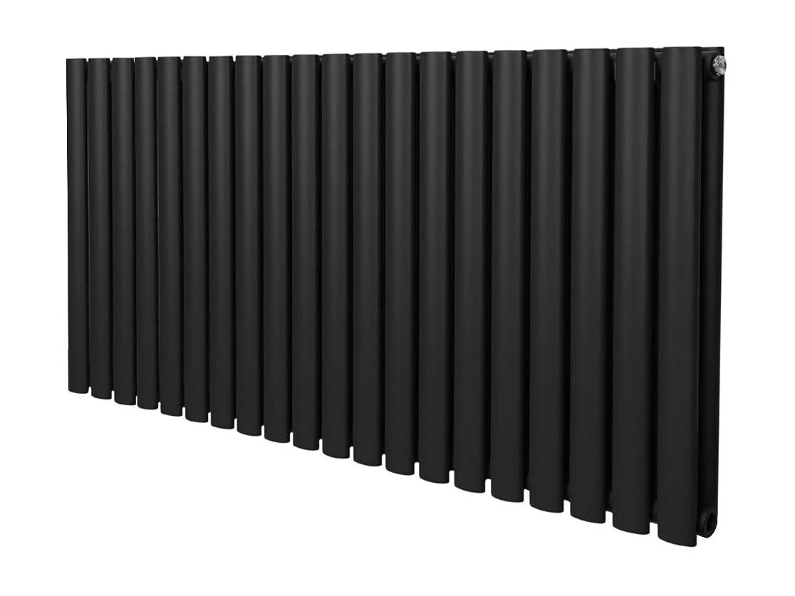 Grzejnik kolumnowy owalny – 600 mm x 1200 mm – czarny 3485925 - obrazek 1