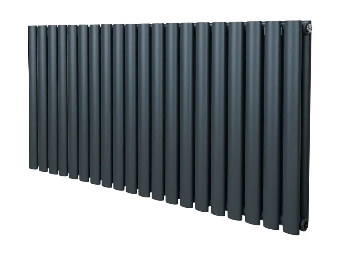 Grzejnik kolumnowy owalny – 600 mm x 1200 mm – antracytowo-szary 3485949 - obrazek 1