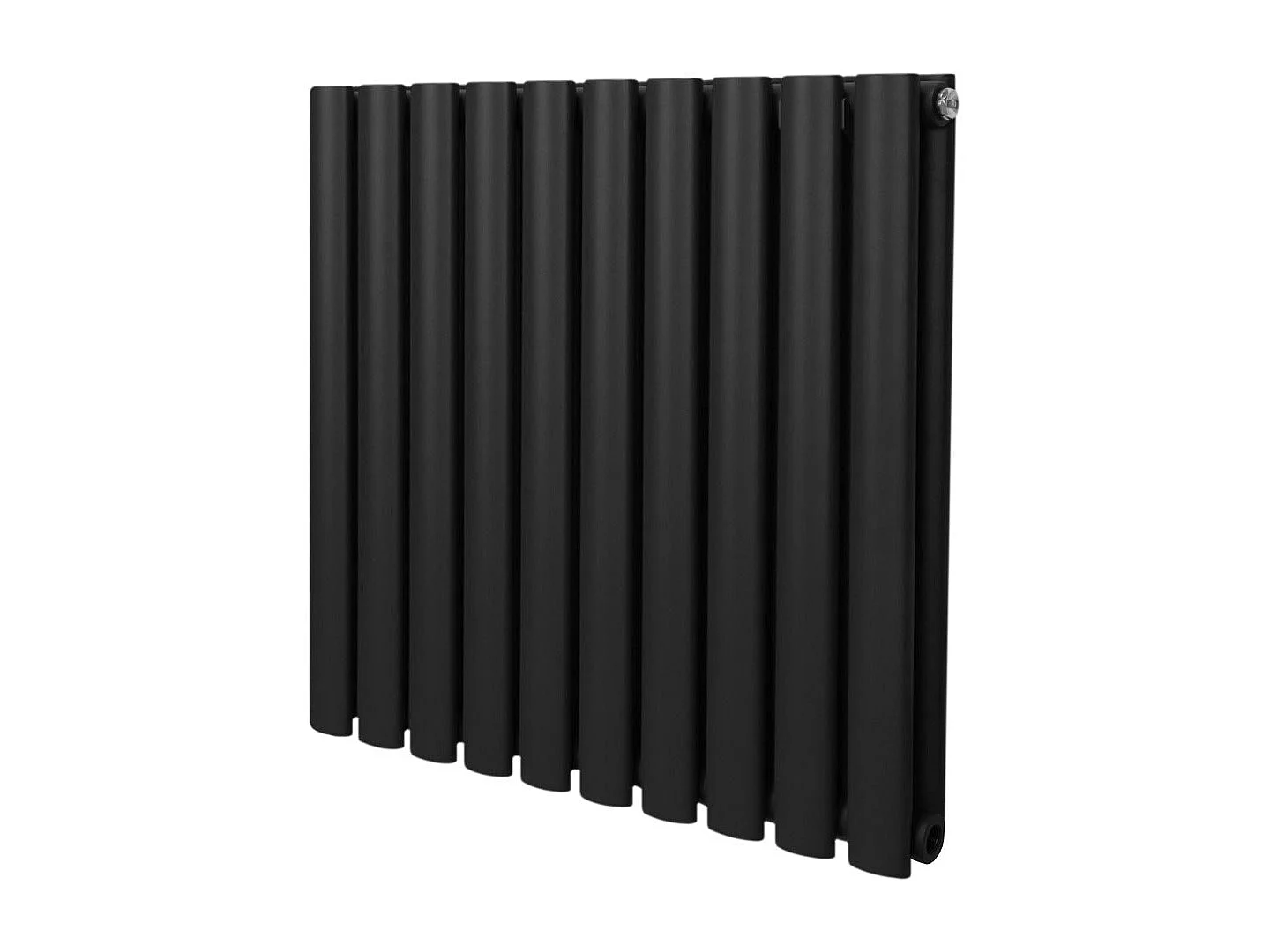 Grzejnik kolumnowy owalny – 600 mm x 600 mm – czarny 3485984 - obrazek 1
