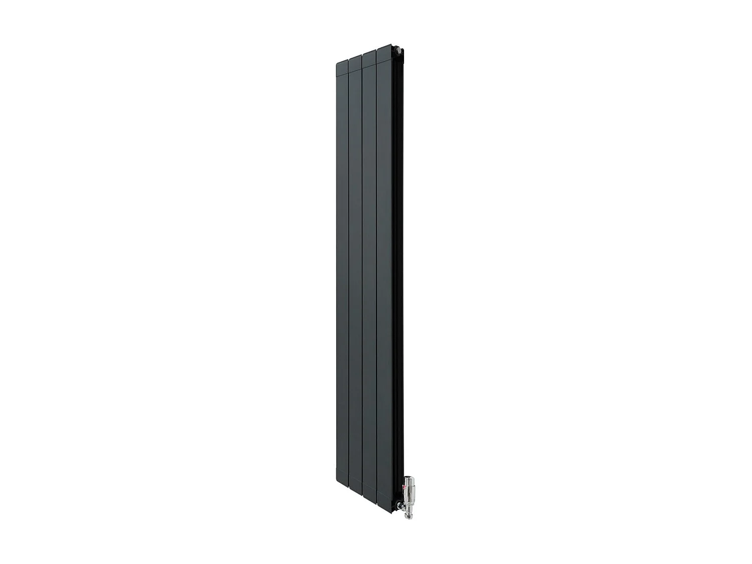 Grzejnik aluminiowy i zawory – 1800 mm x 315 mm – antracytowy szary 3486056
