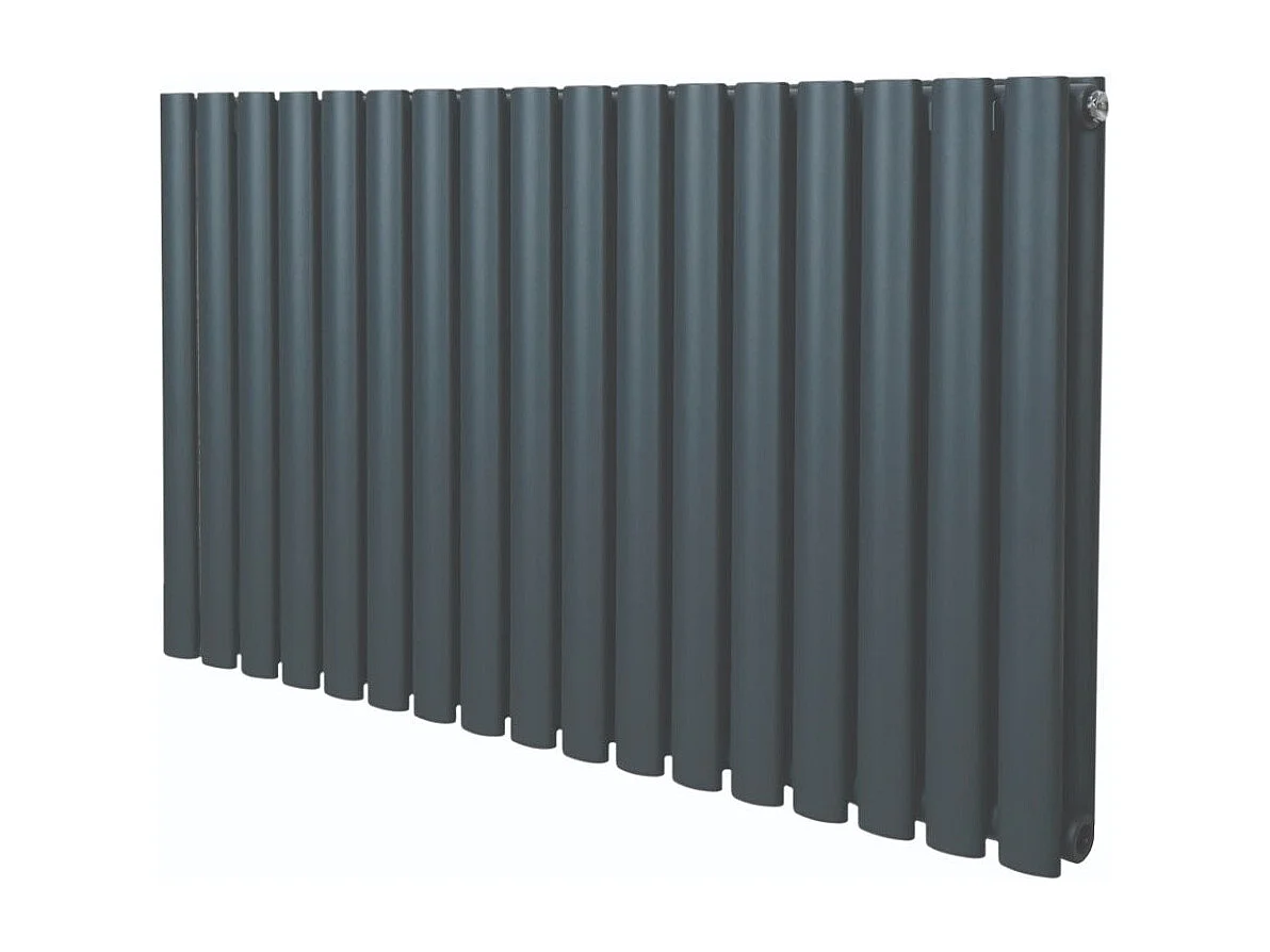 Grzejnik kolumnowy owalny – 600 mm x 1020 mm – antracytowo-szary 3486057 - obrazek 1
