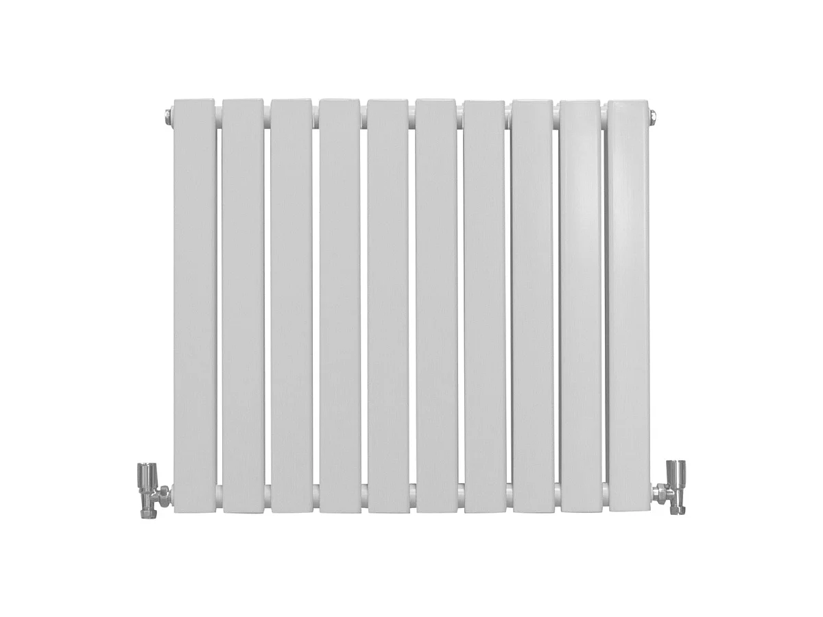 Grzejnik panelowy designerski, połyskujący, biały, 600 mm x 700 mm 3486105 - obrazek 1