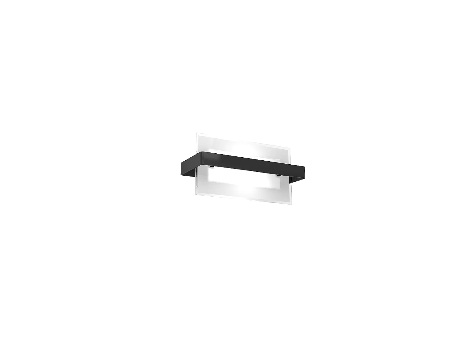 Kinkiet Toplight Cross 1-punktowy z gniazdem E27, czarno-biała rama, nowoczesny design 29x12x15cm 4139053 - obrazek 1