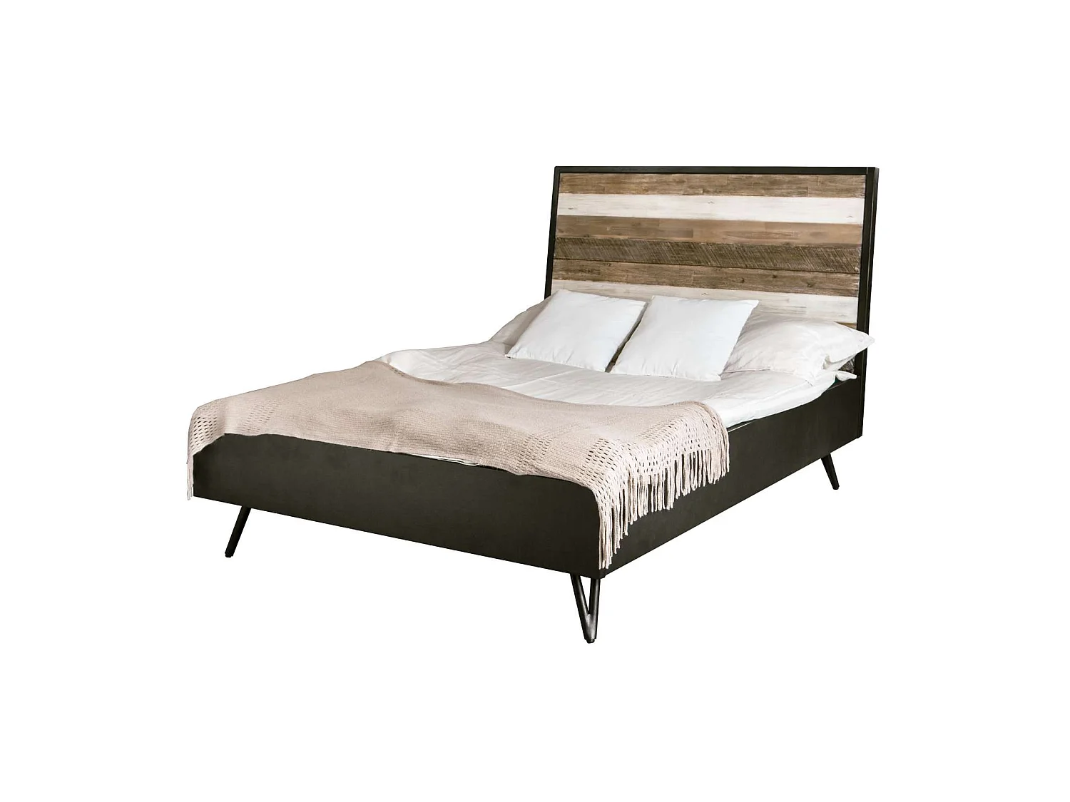 Łóżko 187x125x219 cm czarne adesso adesk01 4798706 - obrazek 1