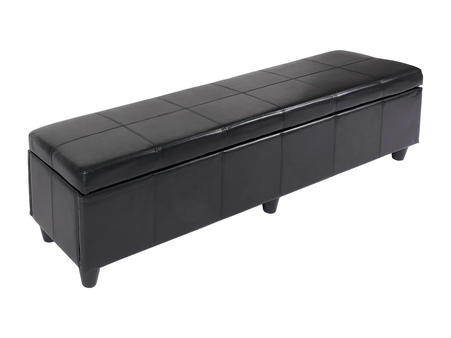 Ławka z schowkiem Arezzo XXL, czarna 2157899 - obrazek 1