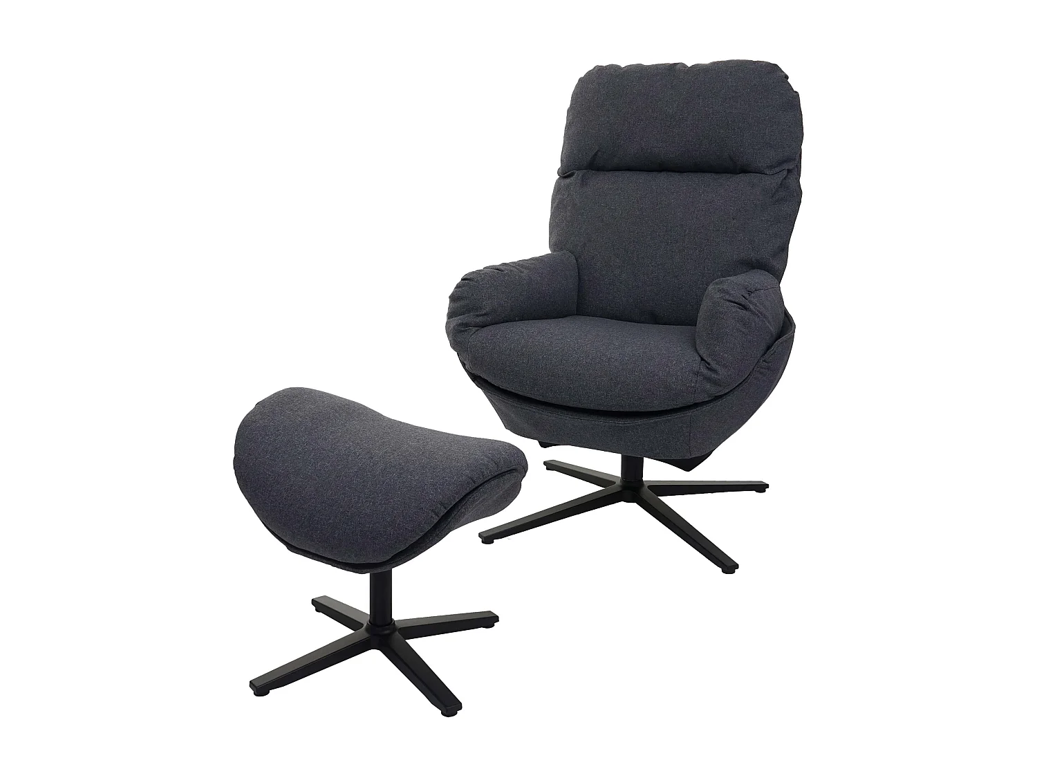 Leżanka + taboret obrotowy MCW-L12, ciemnoszary 1802991 - obrazek 1