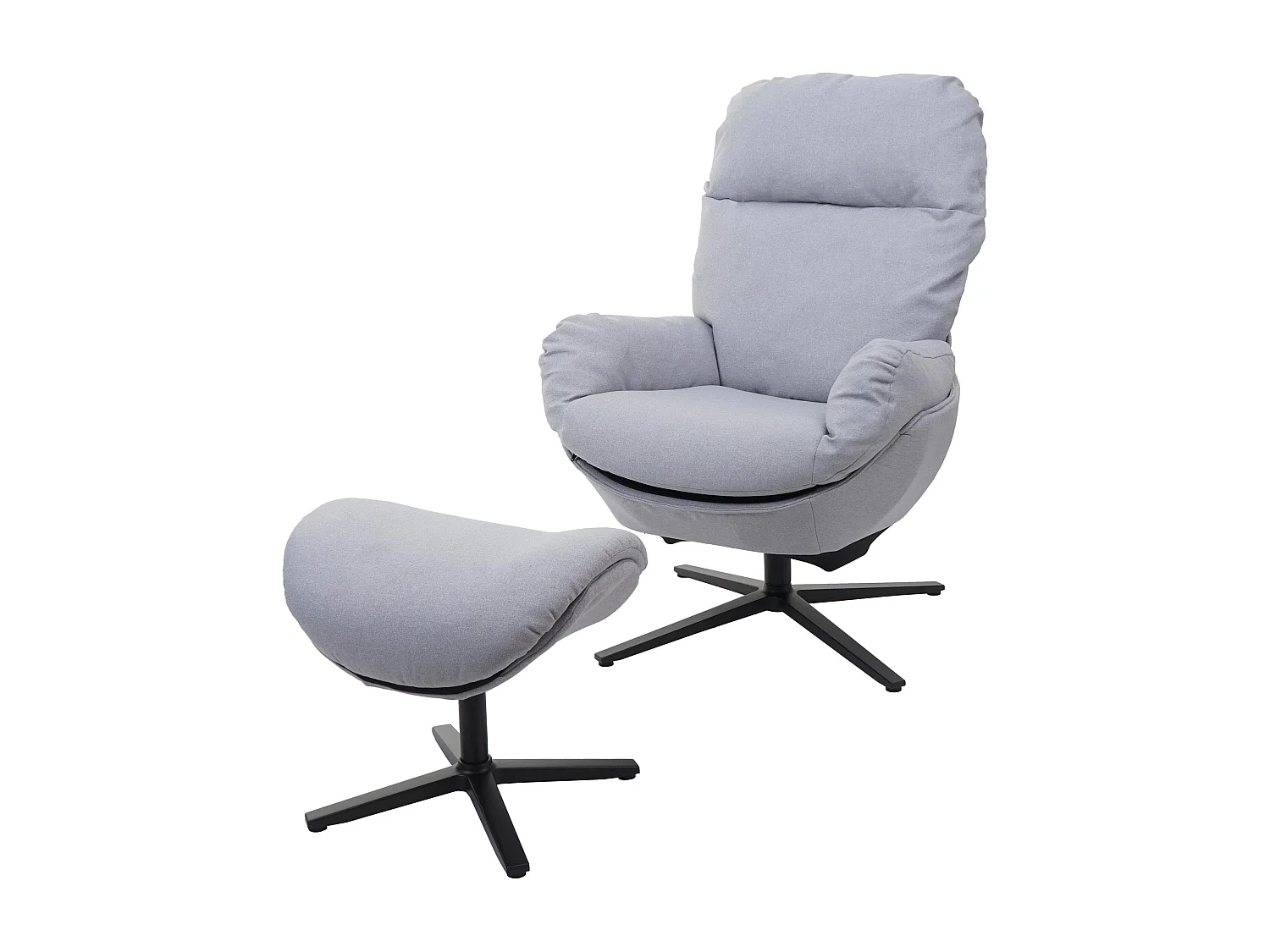 Leżanka + taboret obrotowy MCW-L12, jasnoszary 1803107 - obrazek 1