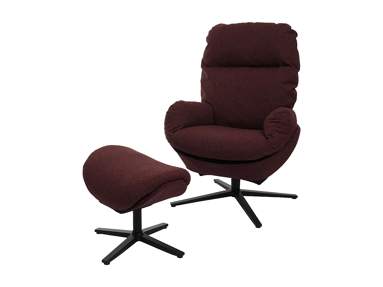 Leżanka + taboret obrotowy MCW-L12, bordo 1891591 - obrazek 1