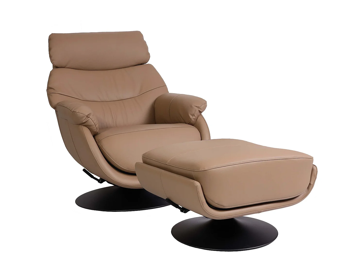 Fotel relaksacyjny z podnóżkiem MCW-K99, taupe 1803673