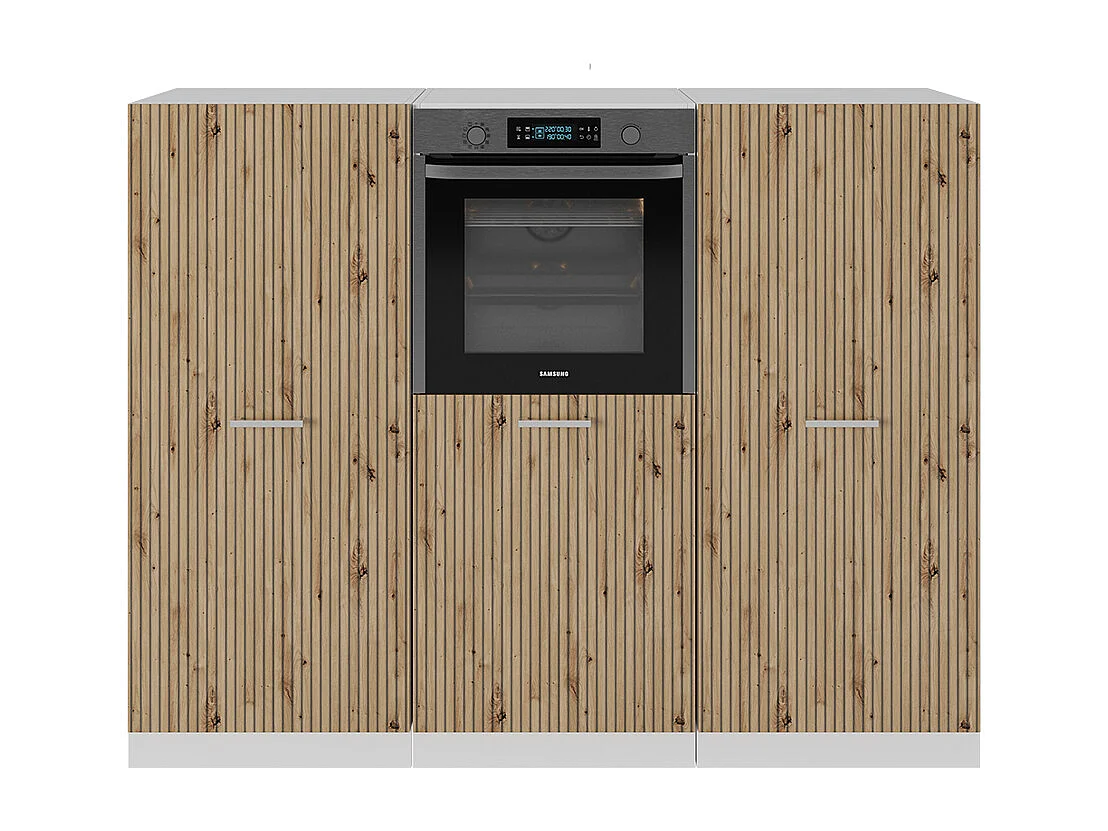 Blok kuchenny dąb rzemieślniczy/biały 180x46x81.6 r-line 4780023