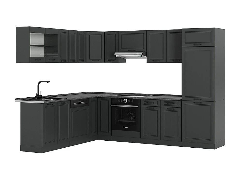 Kogoszczona kuchnia antracyt wiejski/antracyt 287x60x81.6 r-line 4779873 - obrazek 1