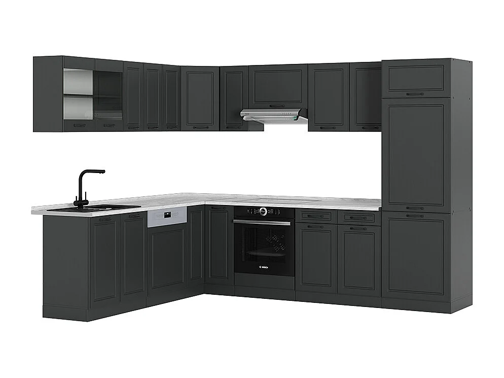 Kogoszczona kuchnia antracyt wiejski/antracyt 287x60x81.6 r-line 4779373 - obrazek 1