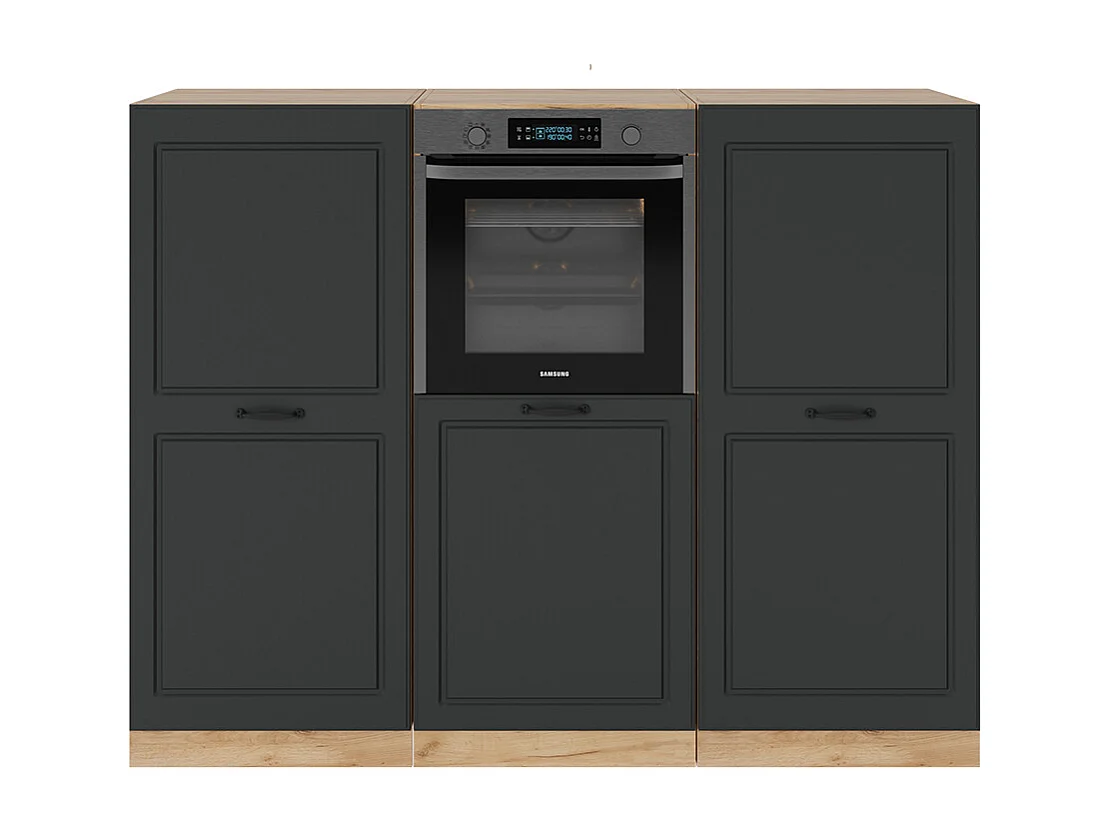 Blok kuchenny antracytowy dom wiejski/złoty dąb 180x46x81.6 r-line 4874471