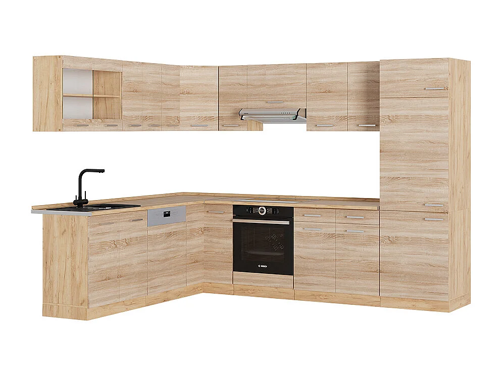 Kogoszczona kuchnia sonoma/dąb goldkraft 287x60x81.6 r-line 4781530 - obrazek 1