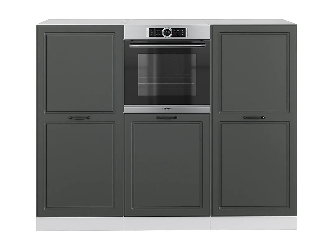 Blok kuchenny antracytowy dom wiejski/biały 180x46x81.6 r-line 4779975