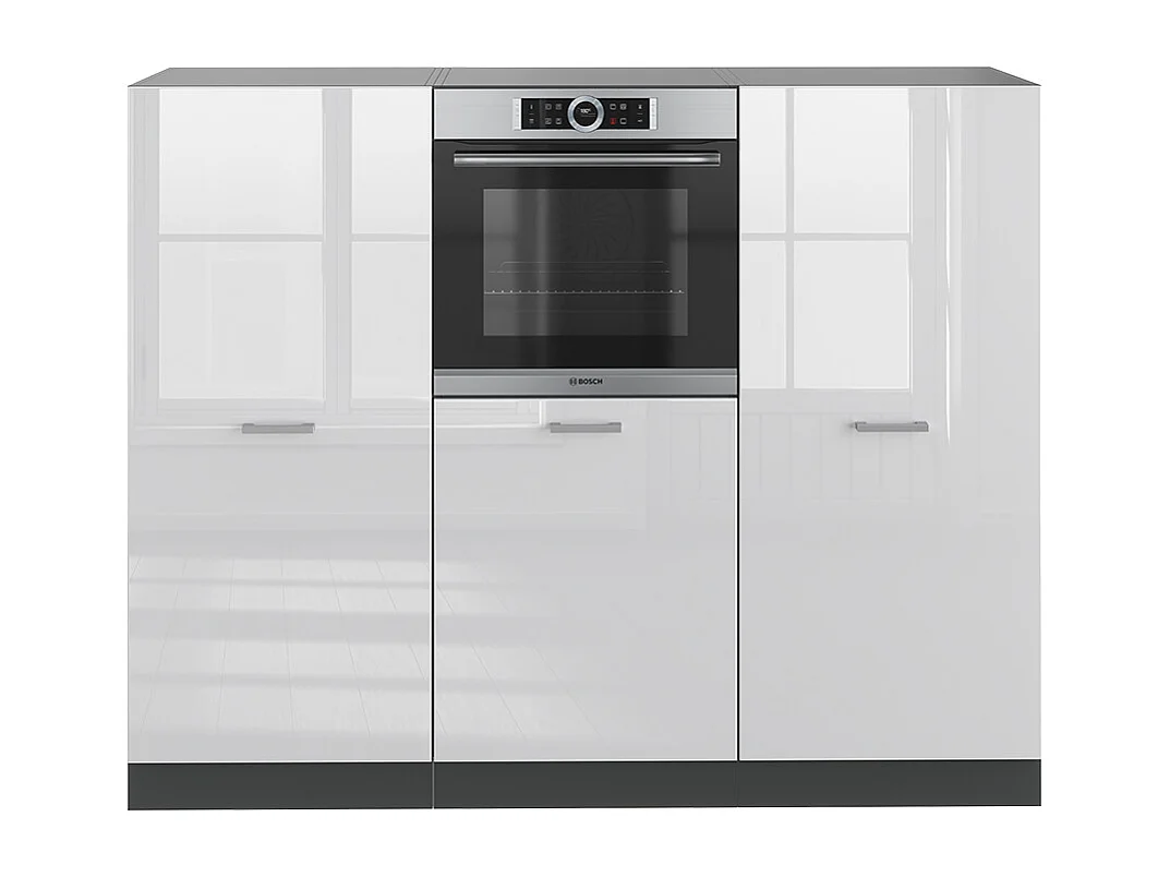 Blok kuchenny biały wysoki połysk/antracyt 180x46x81.6 r-line 4780265