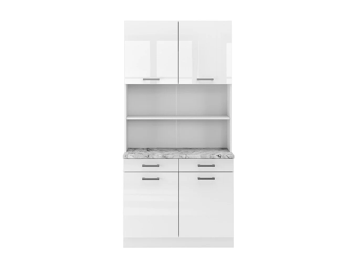 Blok kuchenny biały wysoki połysk 100x60x81.6 r-line 4780956